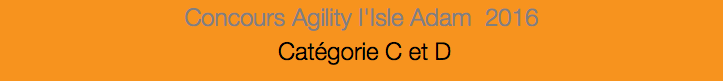 Concours Agility l'Isle Adam 2016 Catégorie C et D