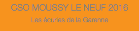 CSO MOUSSY LE NEUF 2016 Les écuries de la Garenne